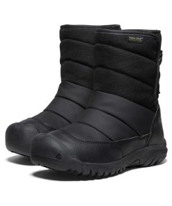 Alternative view of Big Kids' Puffrider Waterproof Winter Boot  |  Black/Steel Grey
