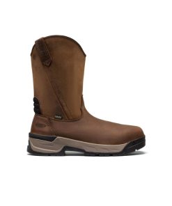 Men's Flatland Pull-On Waterproof Work Boot (Carbon Toe)  |  Bison/Black