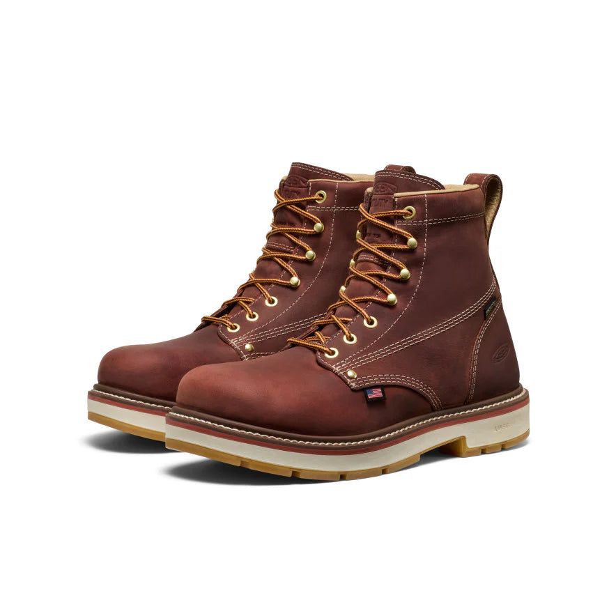 Men's Liberty 6 Waterproof 90° Heel Boot (Carbon Toe) | Bombay Brown/Gum - Image 2