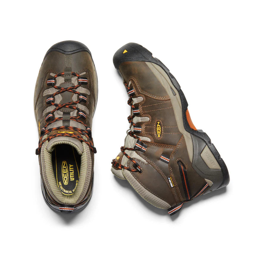 Men's Detroit XT Waterproof Boot (Soft Toe) | Black Olive/Leather Brown - Image 4