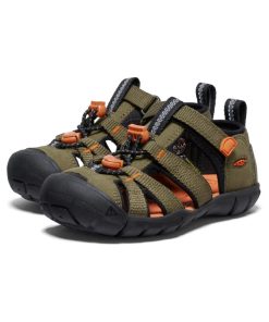 Alternative view of Little Kids' Seacamp II CNX  |  Dark Olive/Gold Flame