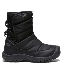 Big Kids' Puffrider Waterproof Winter Boot  |  Black/Steel Grey