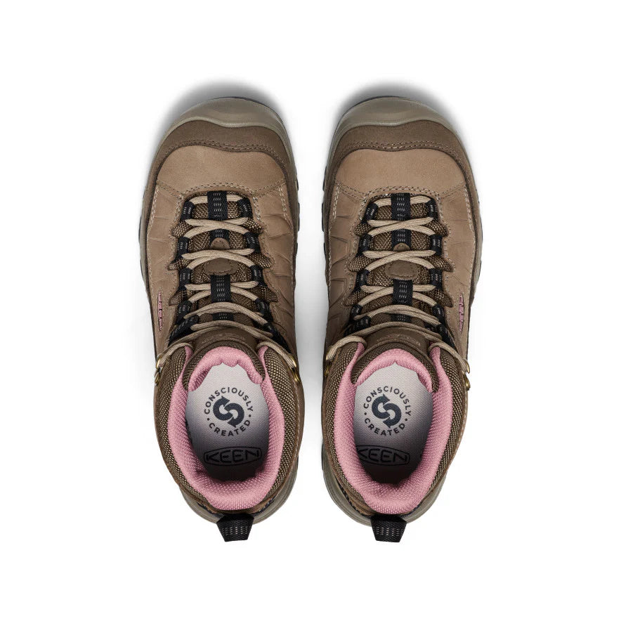 Women's Targhee IV Wide Waterproof Hiking Boot | Brindle/Nostalgia Rose - Image 4