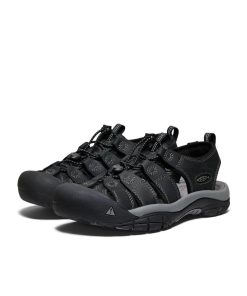 Alternative view of Men's Newport Leather Sandal  |  Black/Steel Grey