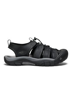 Men's Newport Leather Sandal  |  Black/Steel Grey