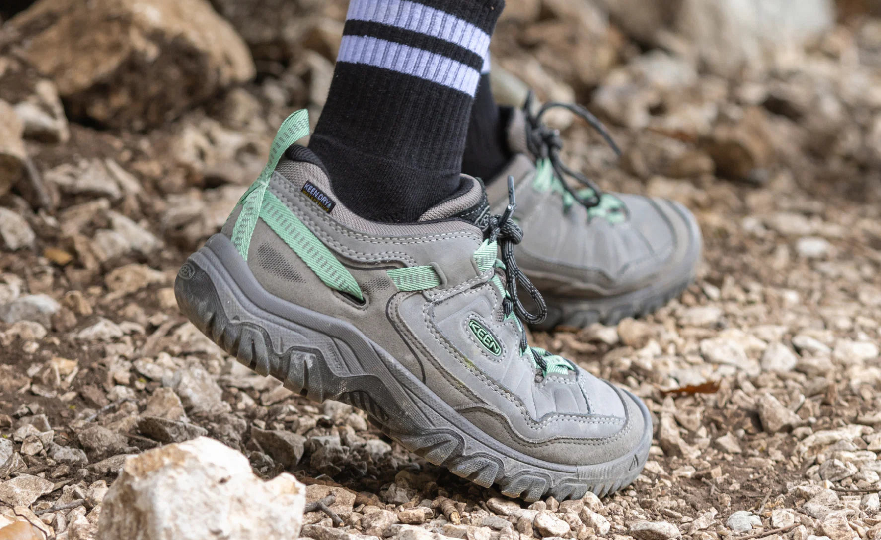 Women's Targhee IV Waterproof Hiking Shoe | Alloy/Granite Green - Image 3
