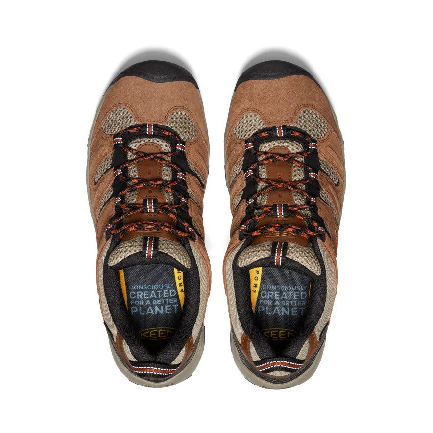 Men's Headout Waterproof Hiking Shoe | Bison/Fossil Orange - Image 4