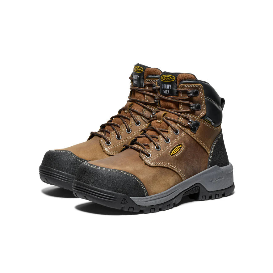 Women's Evanston 6 Waterproof Boot INT MET (Carbon Toe) | Bison/Black - Image 3