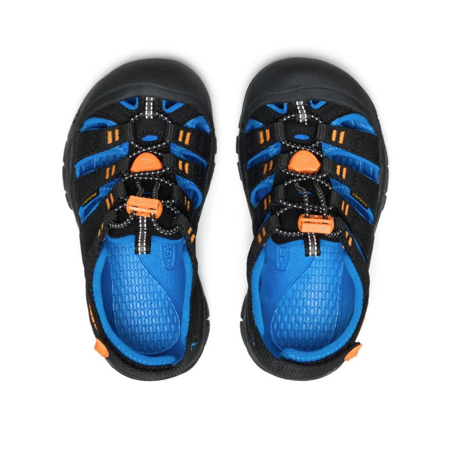 Little Kids' Newport Boundless Sandal | Black/Precious Blue - Image 3