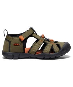 Big Kids' Seacamp II CNX  |  Dark Olive/Gold Flame
