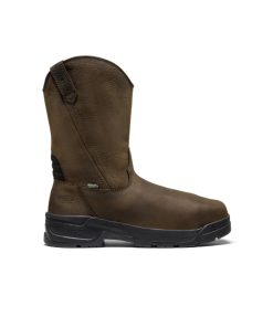 Men's CSA Flatland Pull-On Waterproof Work Boot INT MET (Carbon Toe)  |  Dark Brown/Black