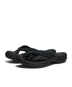 Alternative view of Men's Waimea Leather Flip-Flop  |  Black/Black