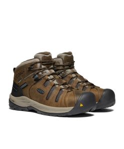 Alternative view of Men's Flint II Waterproof Boot (Steel Toe)  |  Cascade Brown/Orion Blue