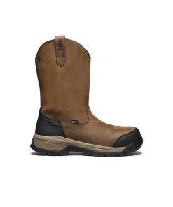 Men's Evanston Pull-On Waterproof Boot (Carbon Toe)  |  Bison/Black