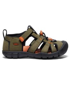 Little Kids' Seacamp II CNX  |  Dark Olive/Gold Flame