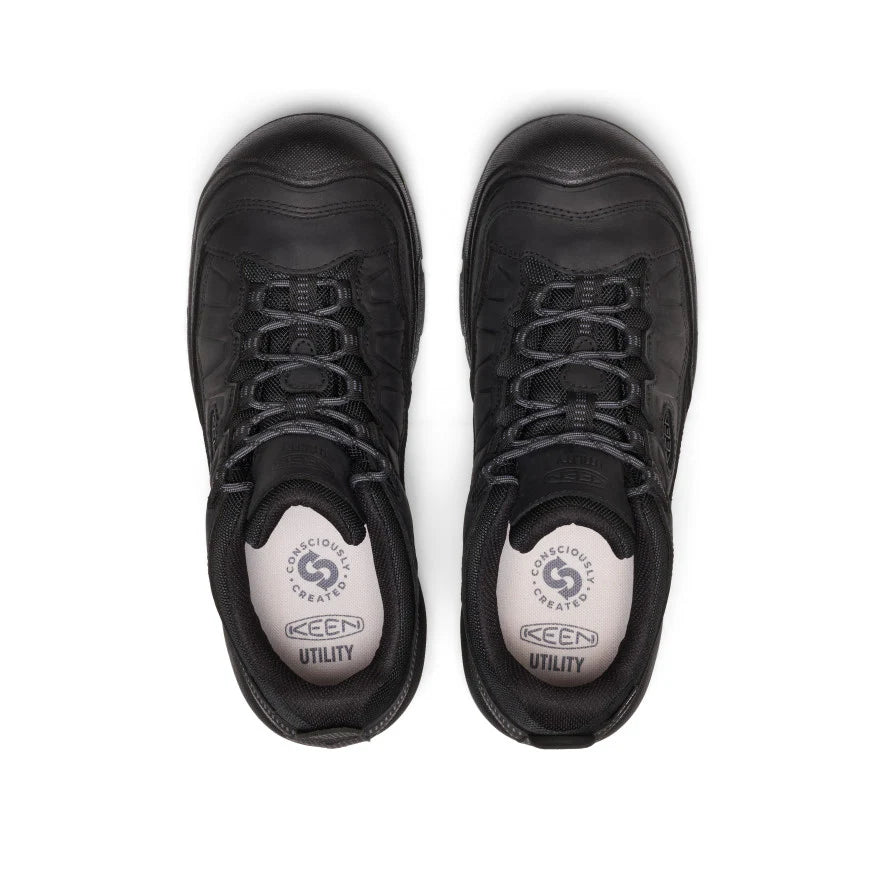 Men's Targhee IV Waterproof Work Shoe (Soft Toe) | Black/Black - Image 4