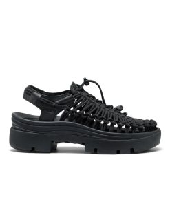 All Gender UNEEK PLT Sneaker  |  Black Smooth Lea