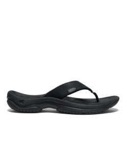 Men's Kona Leather Flip-Flop  |  Black/Steel Grey