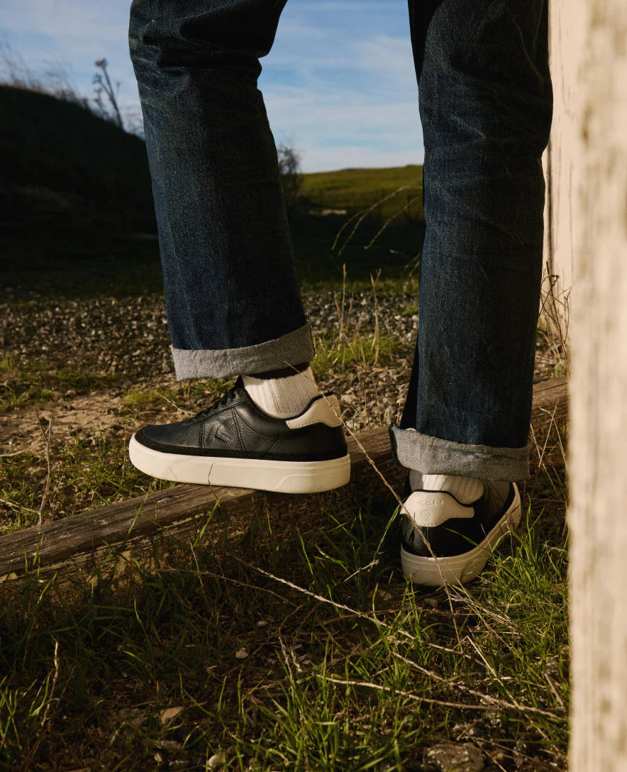 Men's KM1 Leather Sneaker | Black/Birch - Image 8
